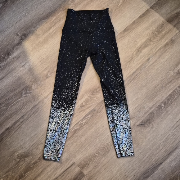 Beyond Yoga Spacedye High Waisted Alloy Ombre Black and Speckled Leggings Small - Picture 2 of 5